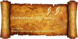 Jurkovics János névjegykártya